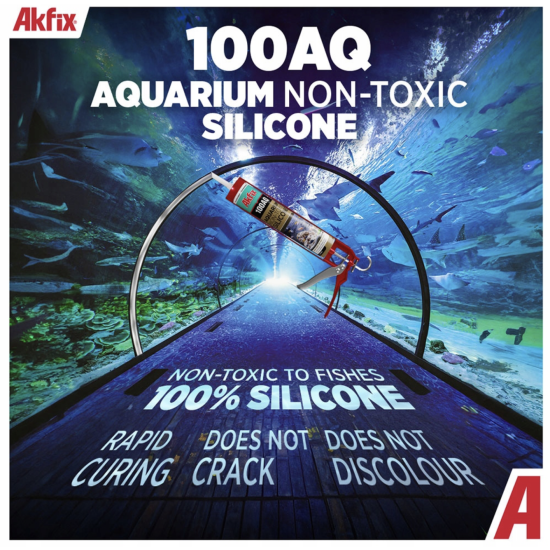 Silikon do akwarium Akfix 100AQ 280ml - BEZBARWNY